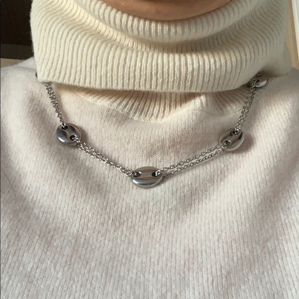 Stainless steel coffee bean necklace